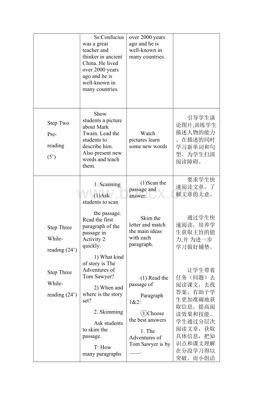 外研版新标准英语九年级上册Module 7 Great books Unit 2教案文档格式.docx_第2页