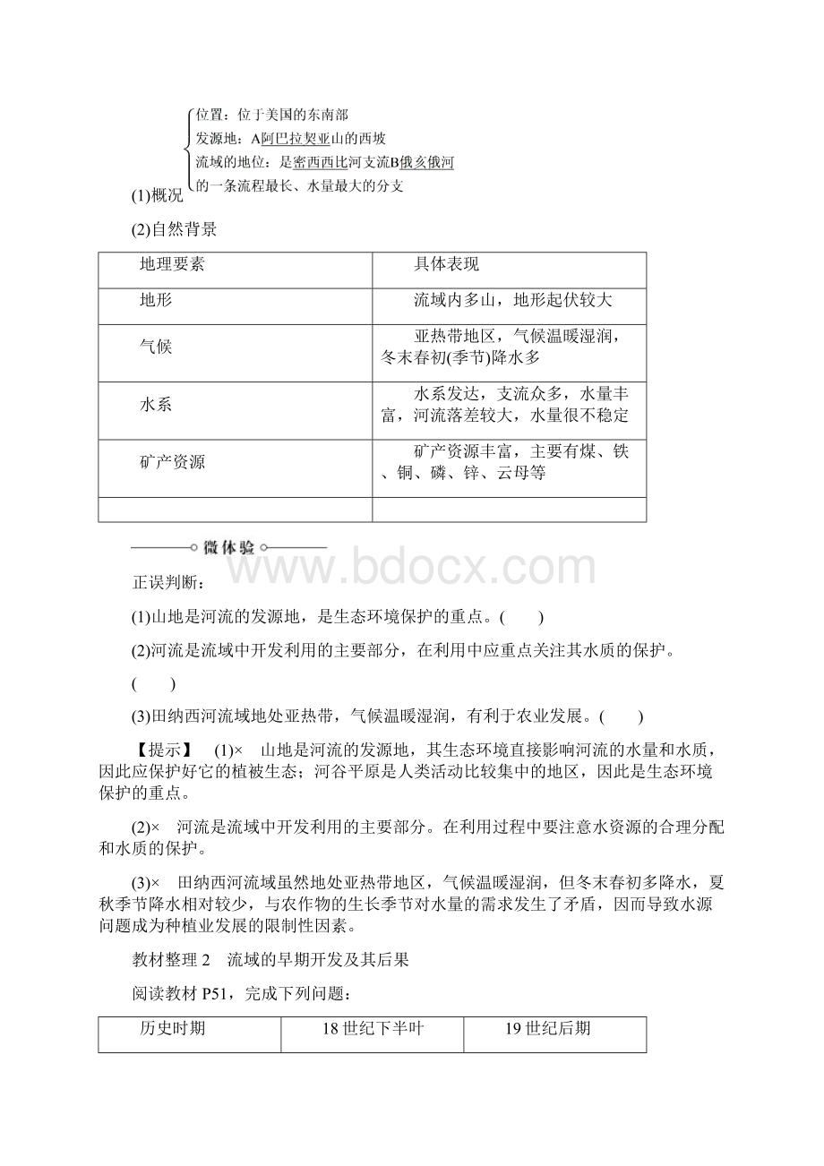 高中地理第三章区域自然资源综合开发利用第2节流域的综合开发以美国田纳西河流域为例学案新人教版必修3.docx_第2页