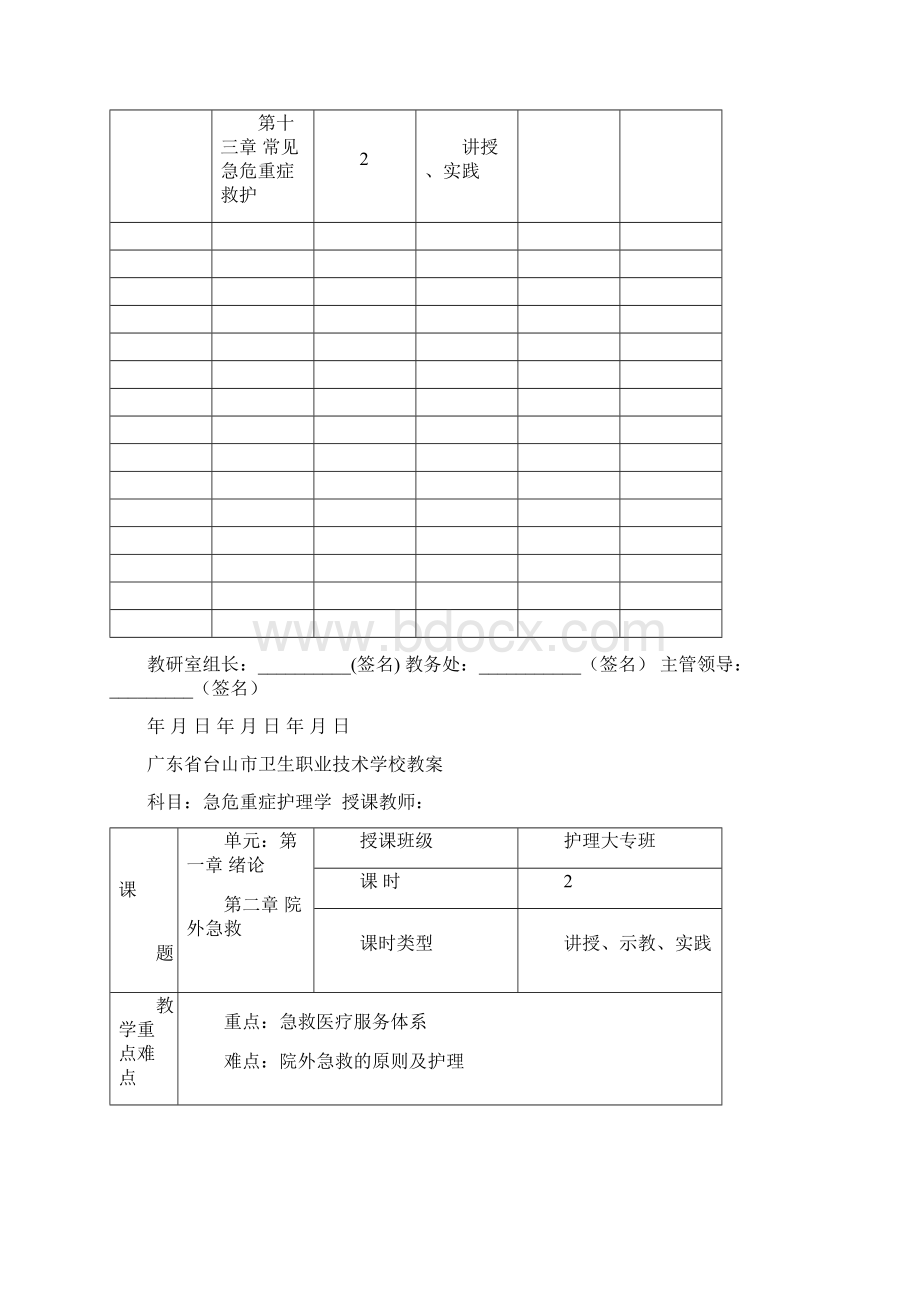 《急危重症护理学》计划教案.docx_第3页