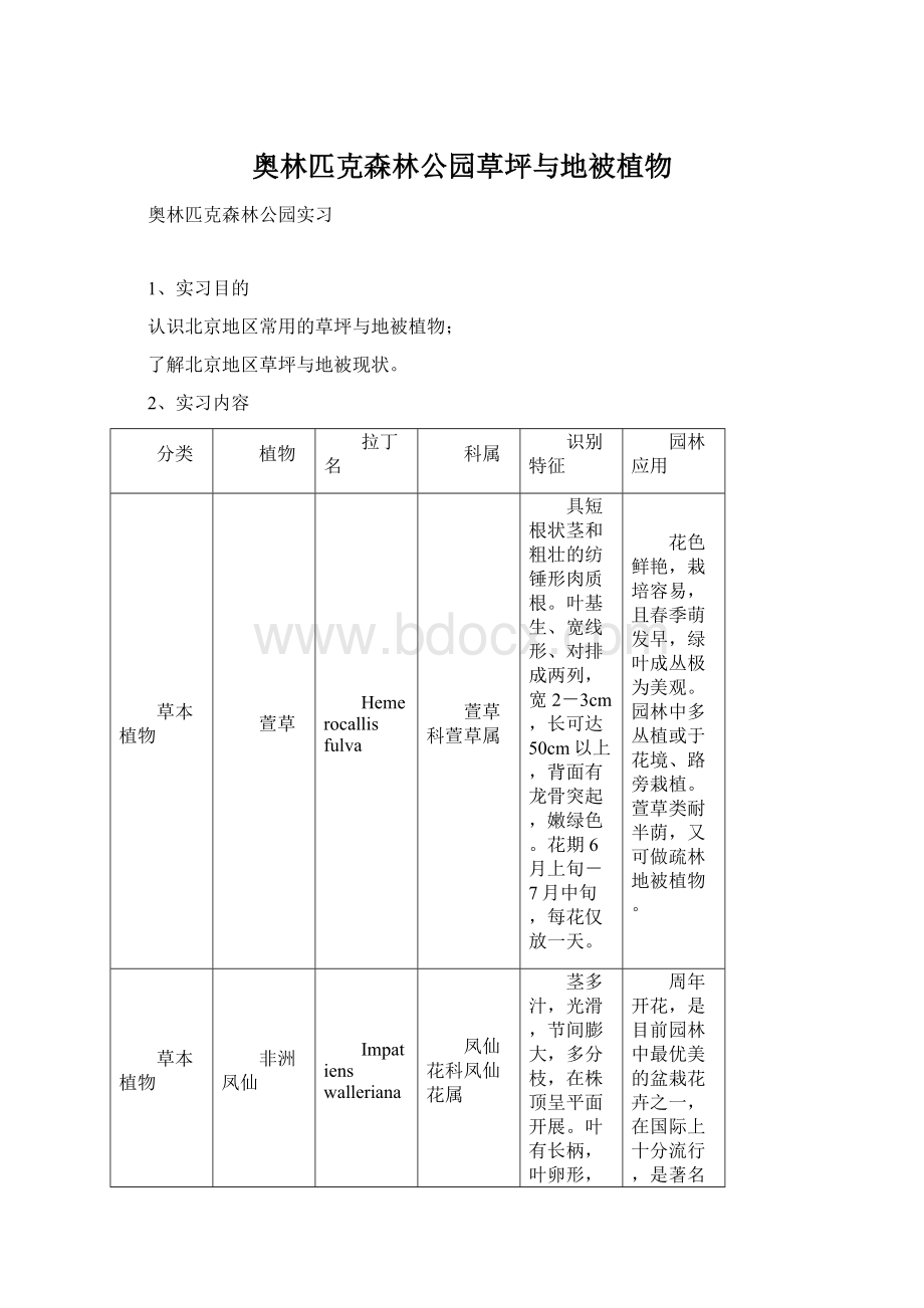 奥林匹克森林公园草坪与地被植物Word文件下载.docx_第1页