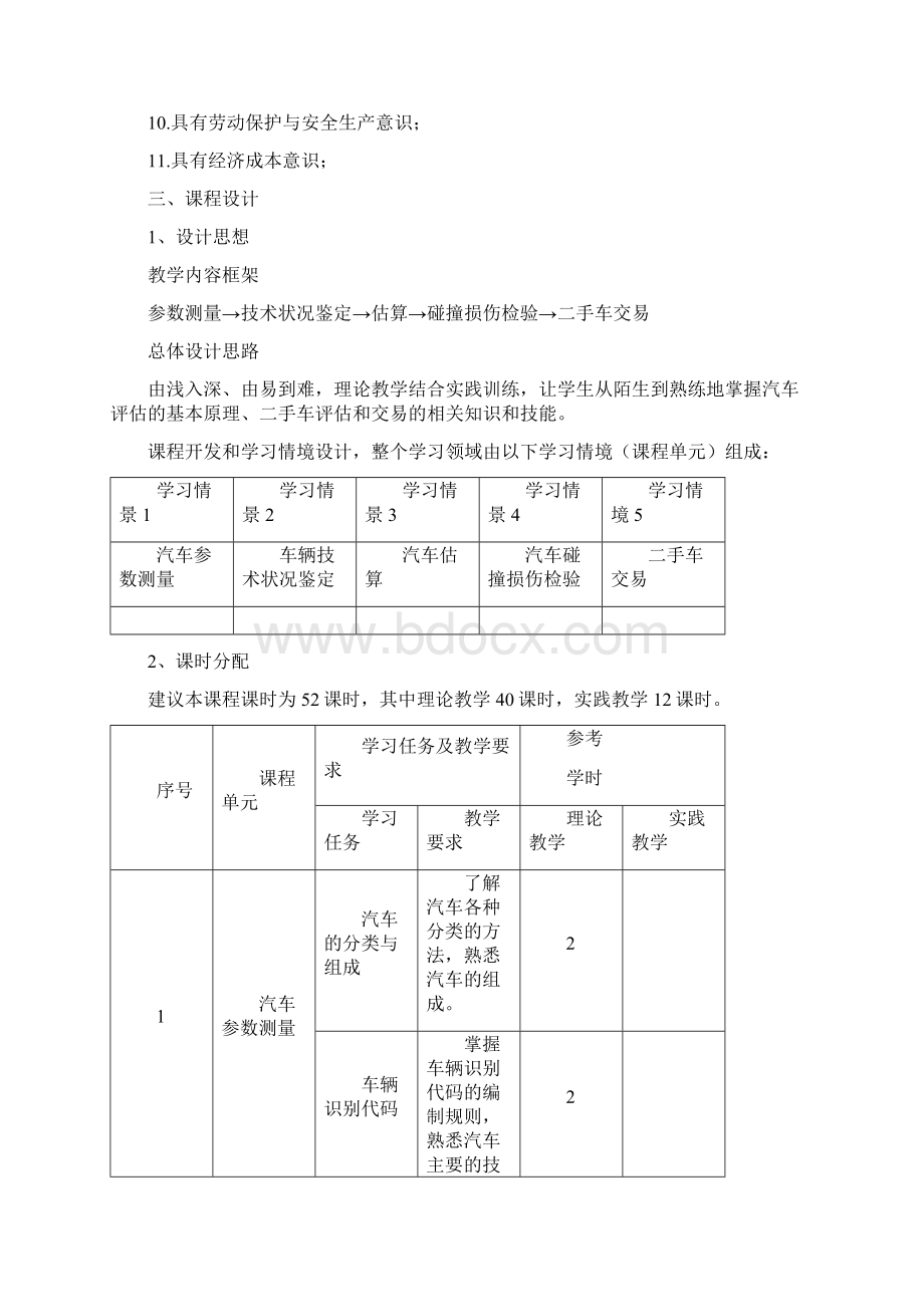 《二手车交易与评估》课程标准.docx_第3页