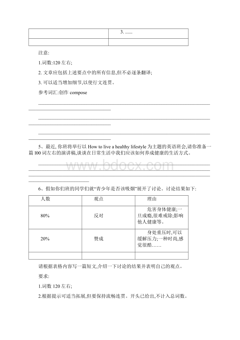 人教版高中英语选修6专项训练书面表达.docx_第3页