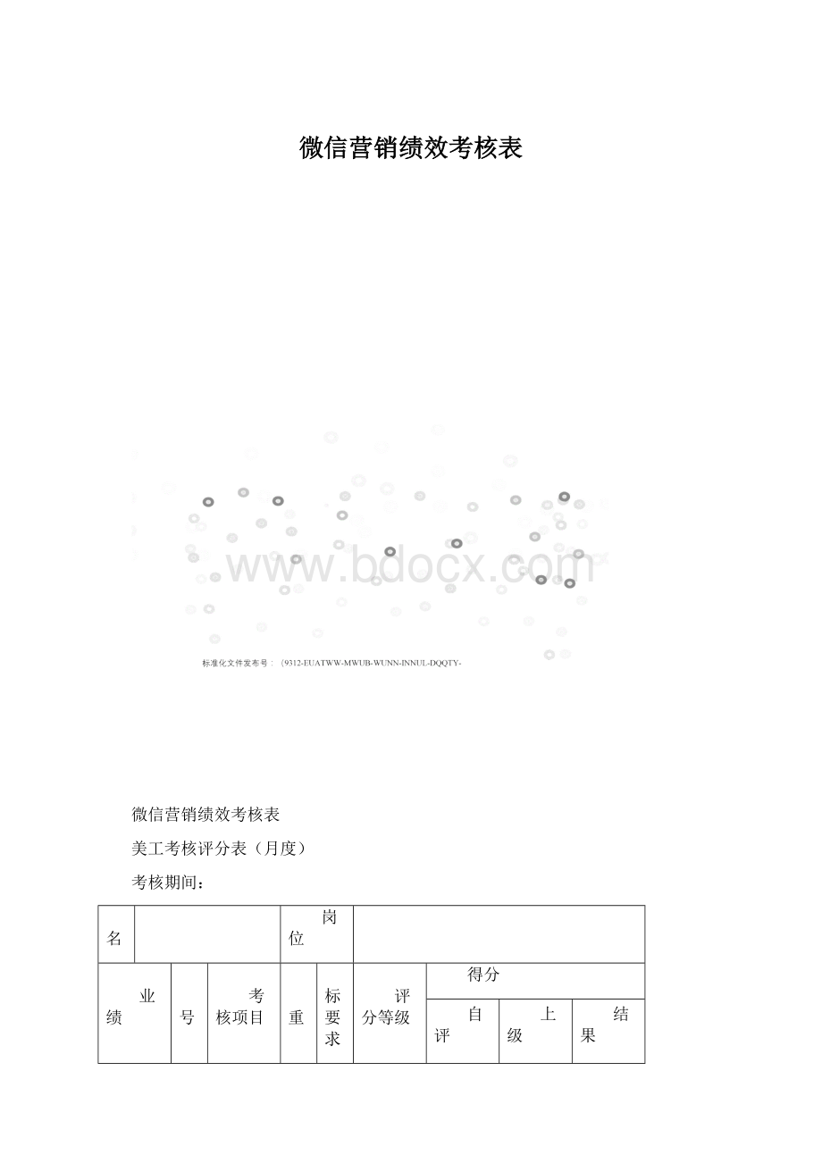 微信营销绩效考核表文档格式.docx