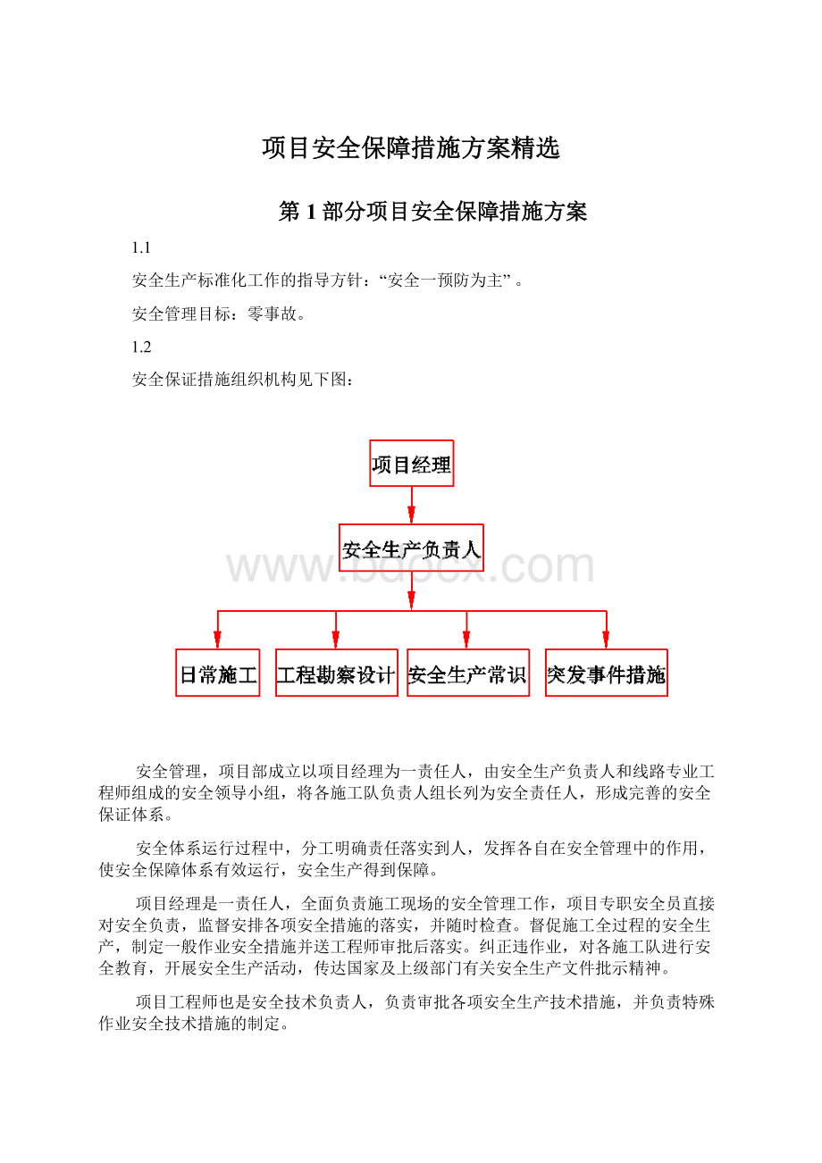 项目安全保障措施方案精选.docx