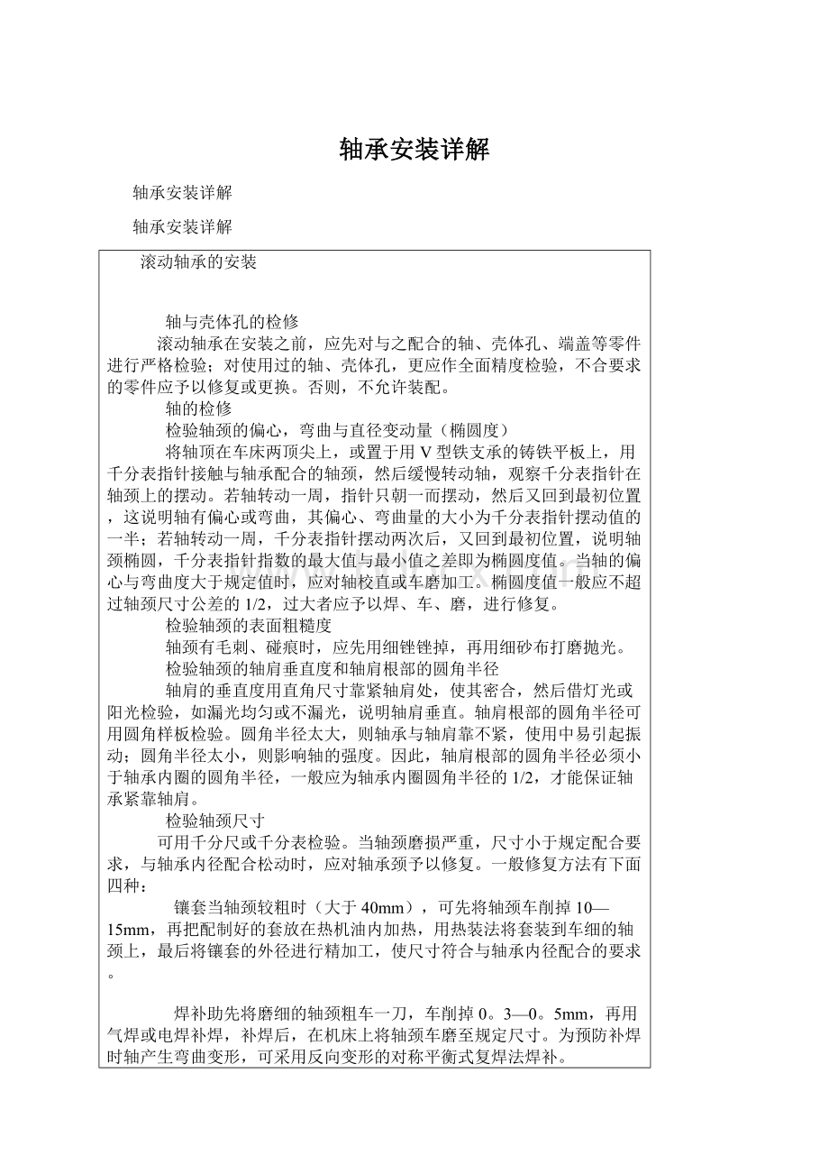 轴承安装详解文档格式.docx