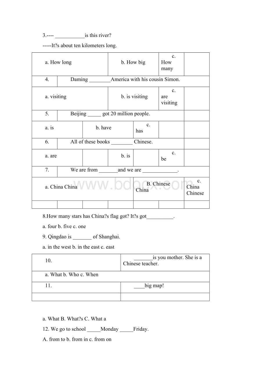 外研社六年级上册110模块全册单元测试题.docx_第2页