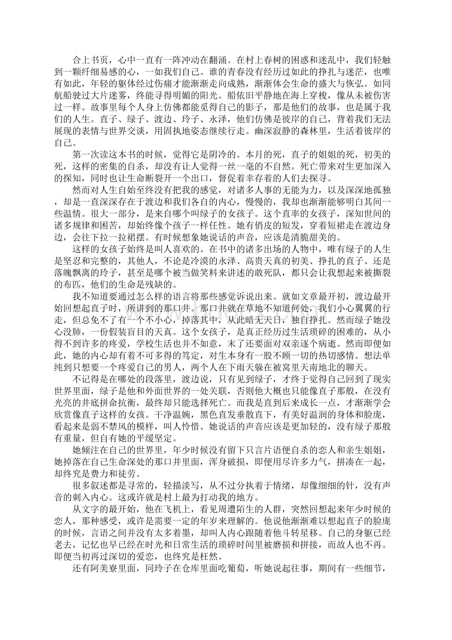 《挪威的森林》读书笔记.docx_第3页