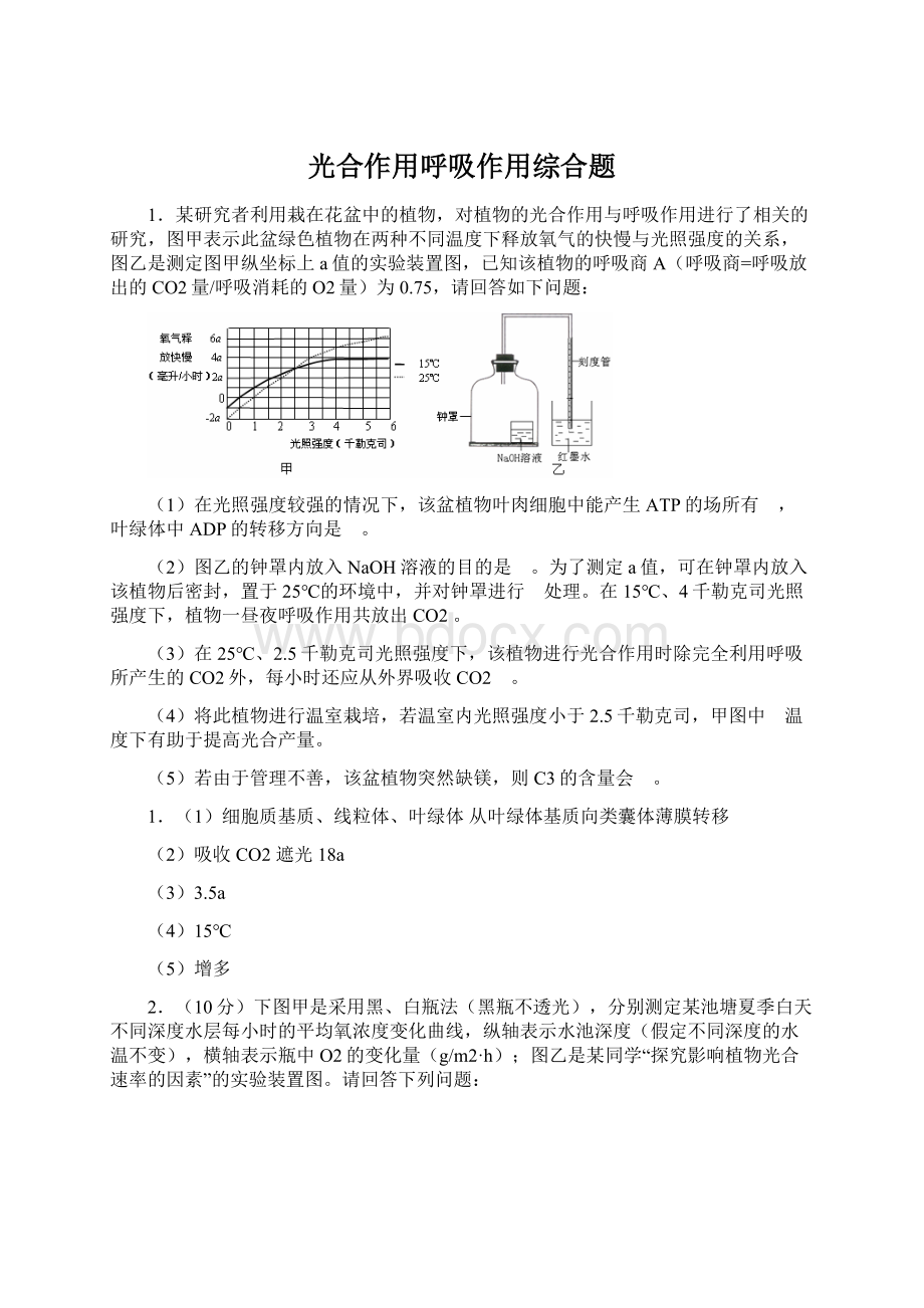 光合作用呼吸作用综合题Word格式文档下载.docx