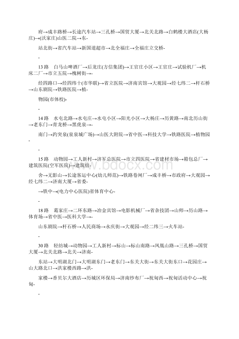 济南最新公交路线图讲解Word下载.docx_第3页