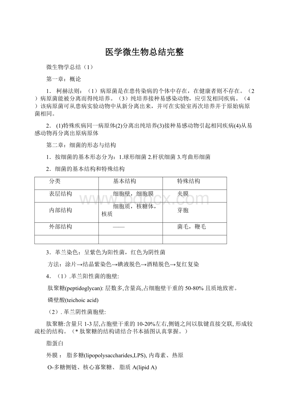 医学微生物总结完整.docx