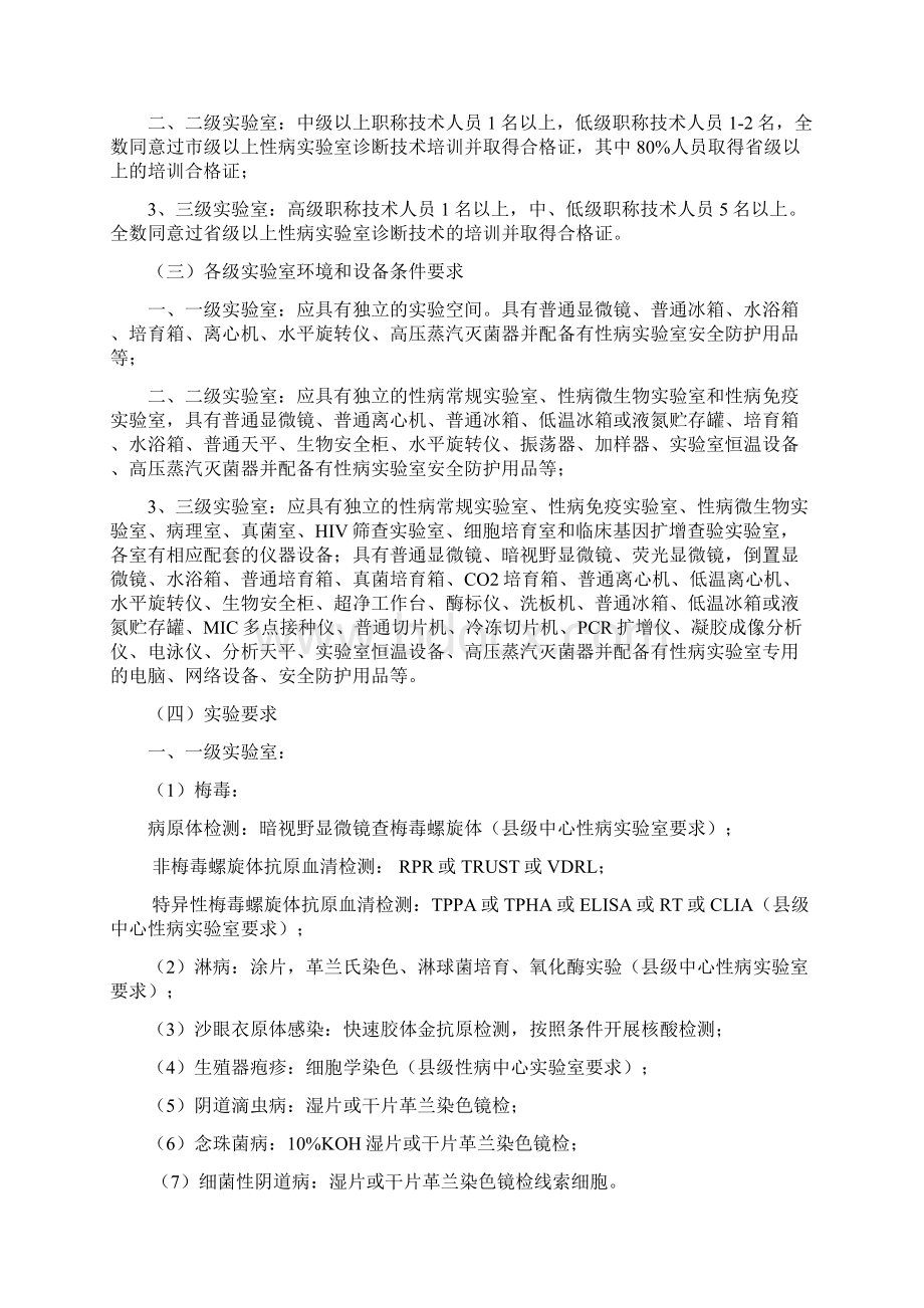 山东省性病实验室管理工作规范试行文档格式.docx_第3页