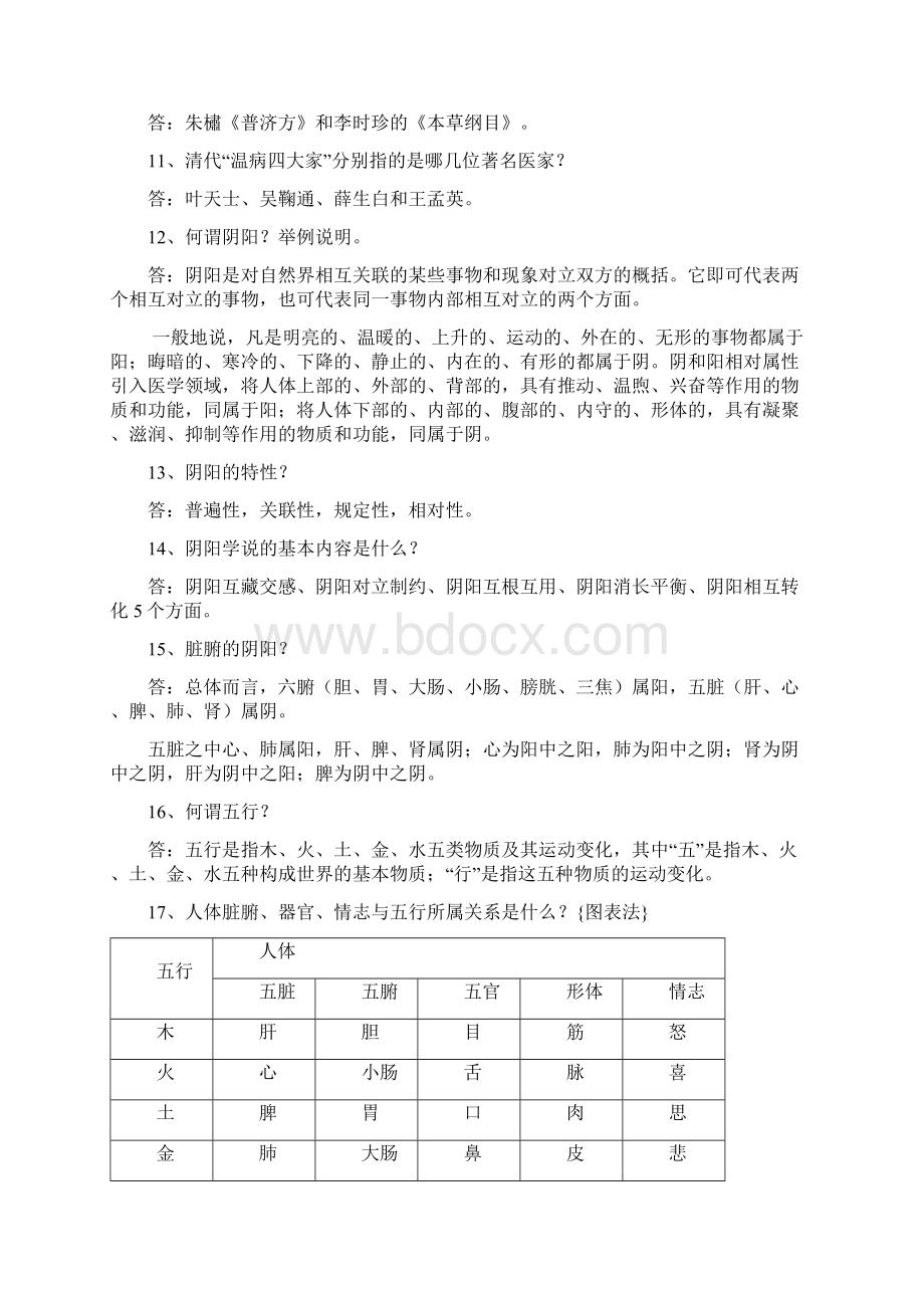 中医护理学理论复习材料题及其答案解析Word文件下载.docx_第2页