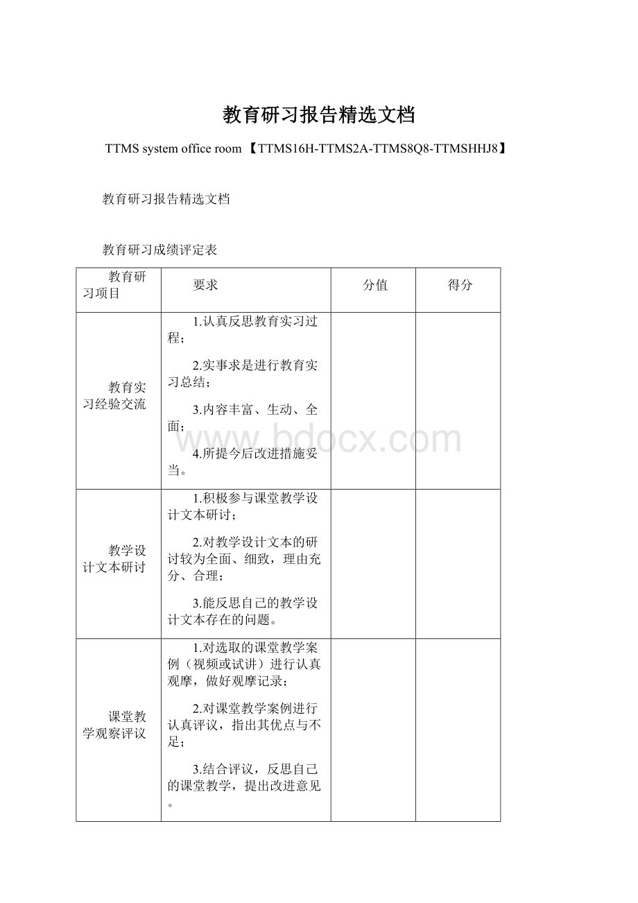 教育研习报告精选文档Word文档格式.docx_第1页