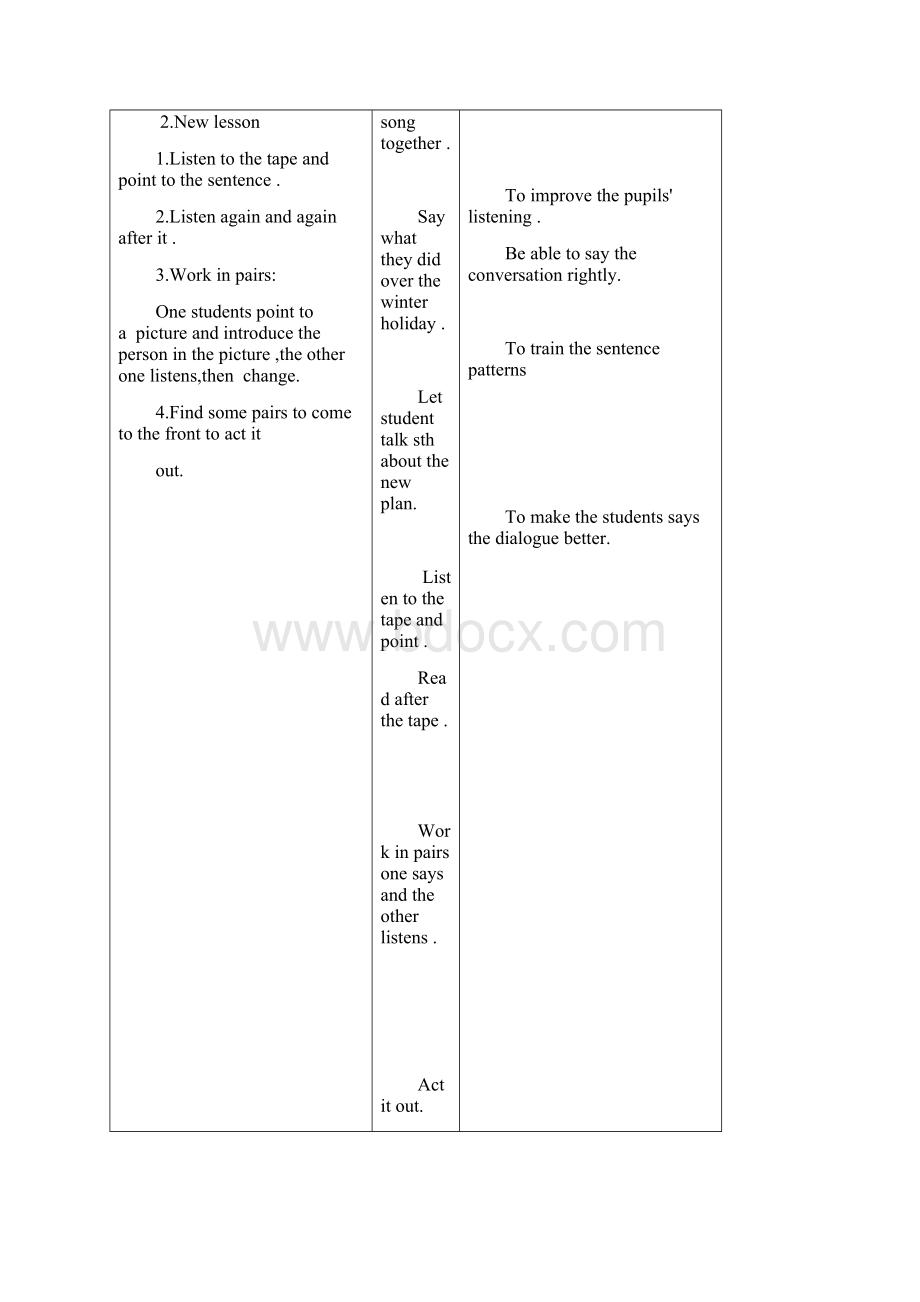 外研版英语四年级下册教案备课三年级起点备课讲稿.docx_第2页