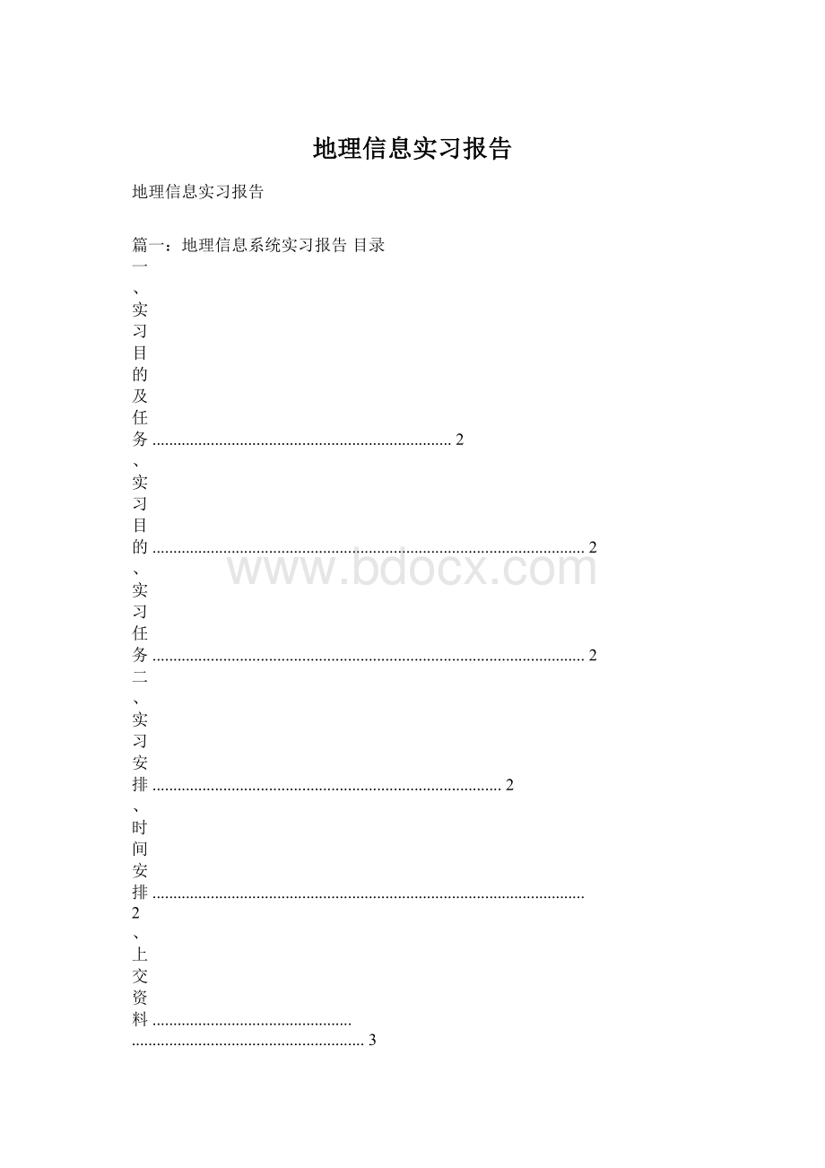 地理信息实习报告.docx