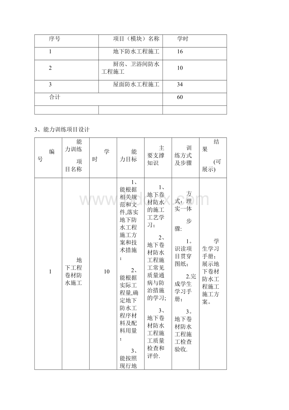 防水工程施工教学设计.docx_第3页