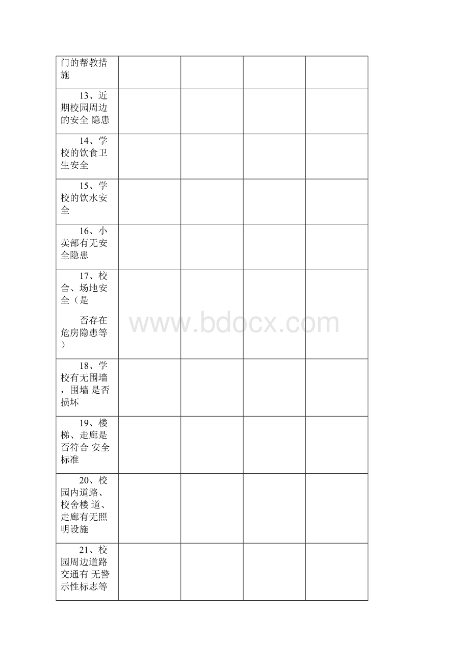 学校安全检查记录表51471.docx_第3页