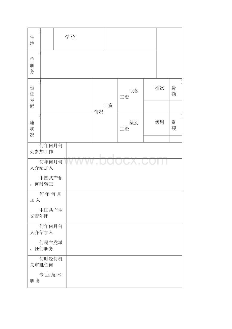 青海省干部履历表.docx_第2页