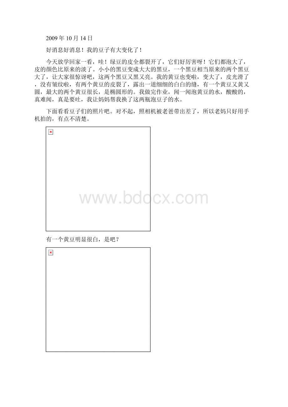 豆子发芽观察日记汇总情况篇.docx_第2页