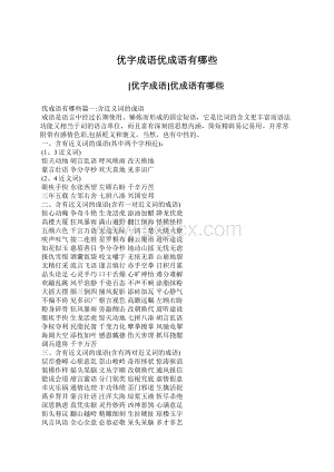 优字成语优成语有哪些文档格式.docx