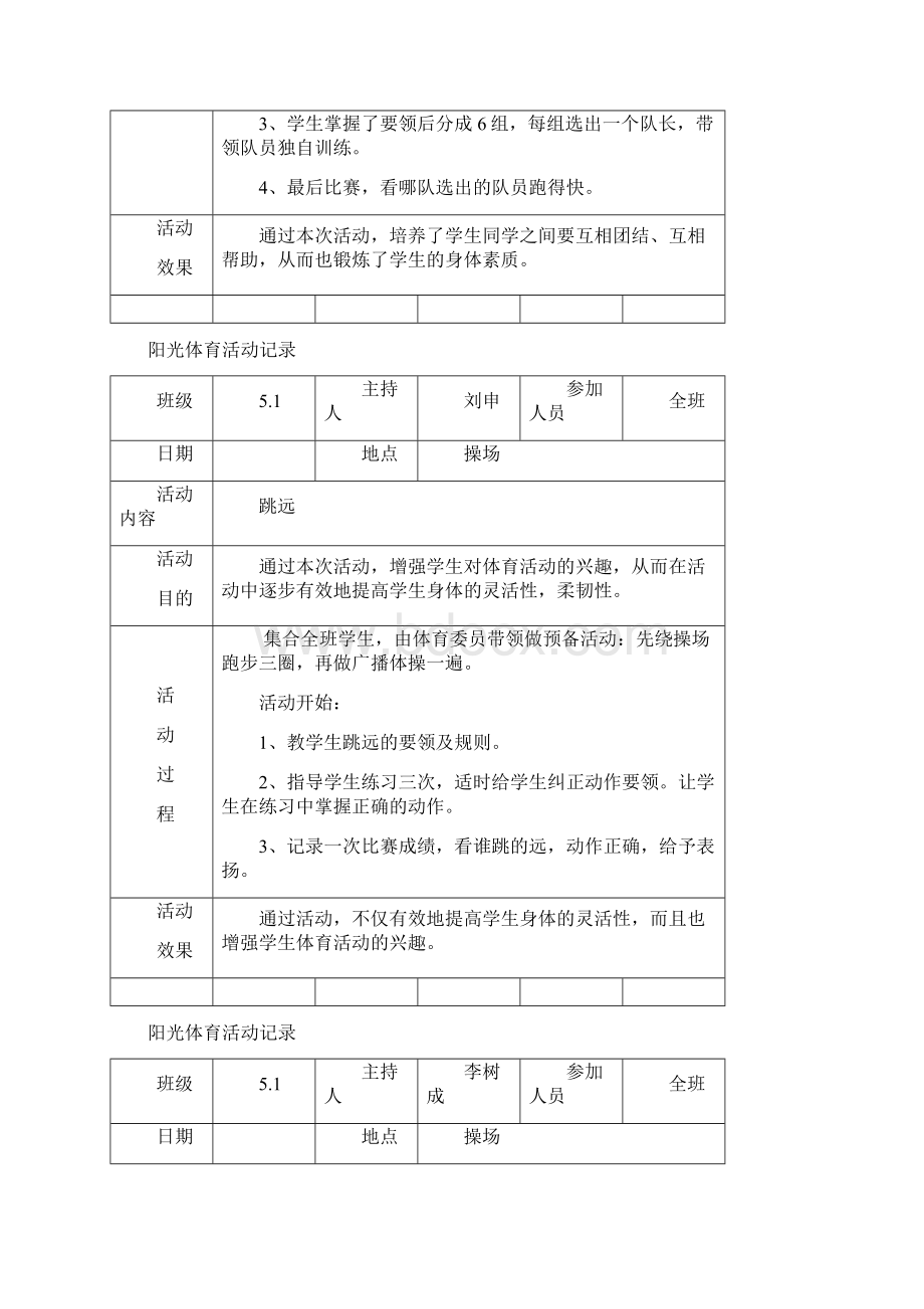 阳光体育活动记录Word文档下载推荐.docx_第3页