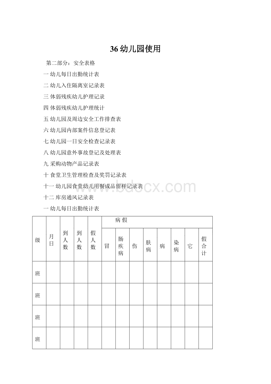 36幼儿园使用Word文件下载.docx