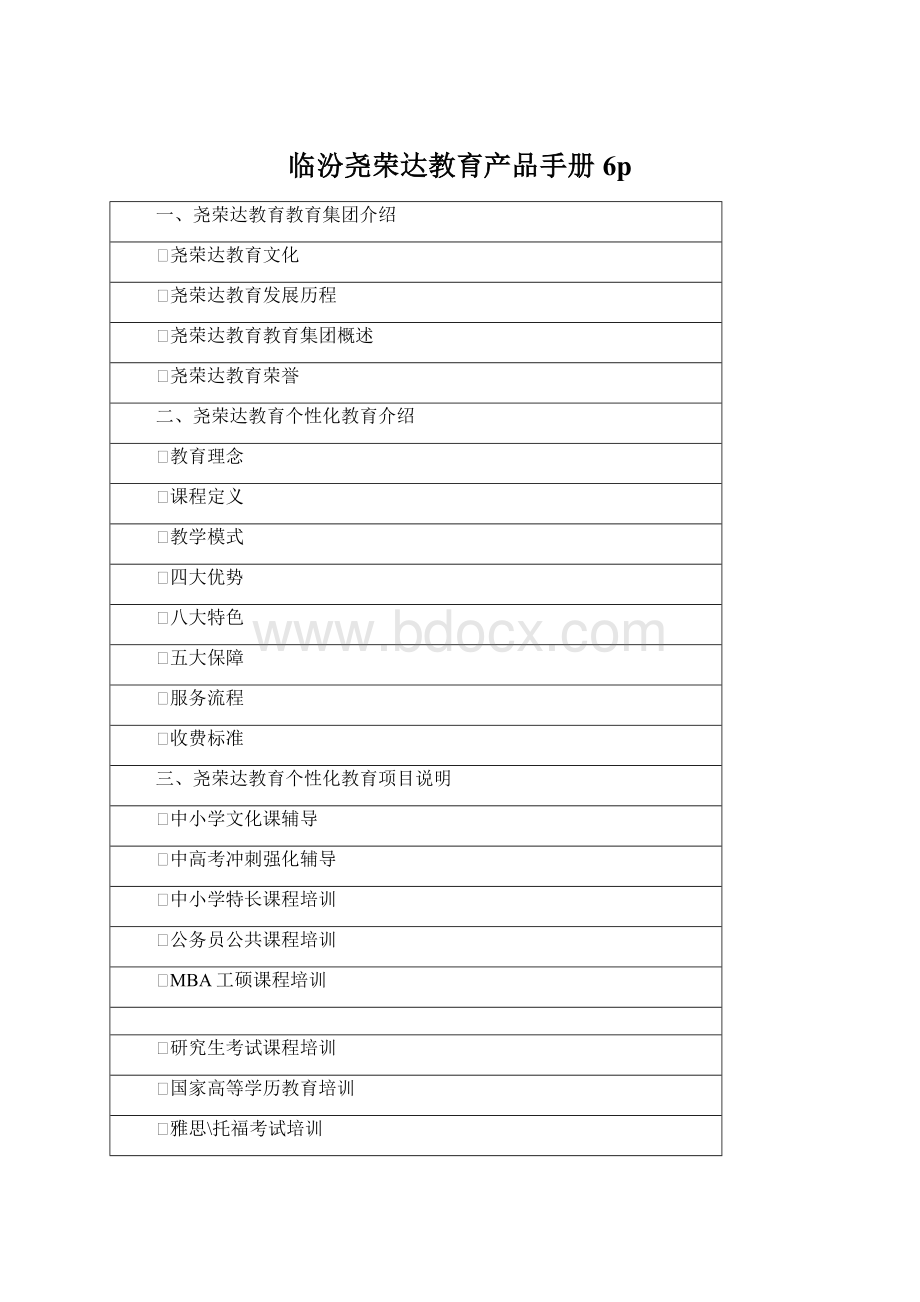 临汾尧荣达教育产品手册6p.docx_第1页