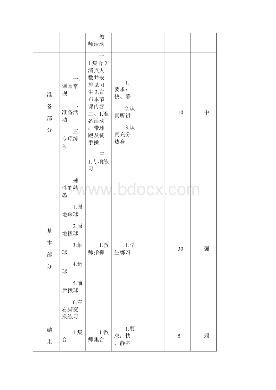 一二年级下期足球课时教案.docx_第3页