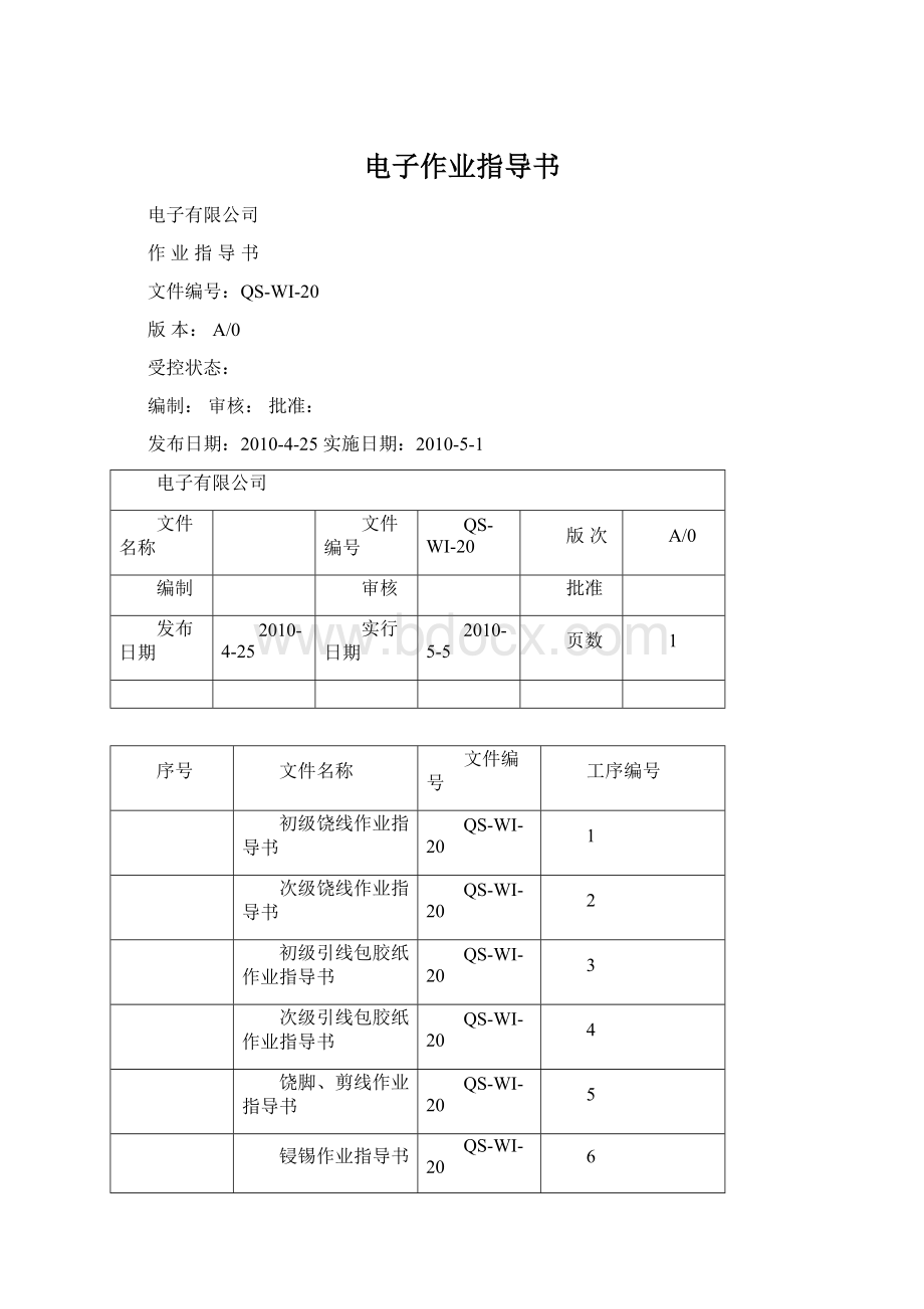 电子作业指导书Word格式.docx