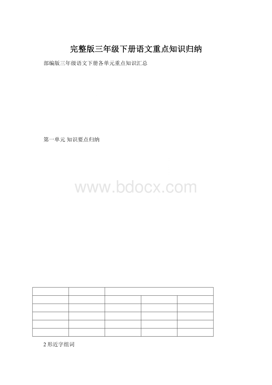 完整版三年级下册语文重点知识归纳.docx