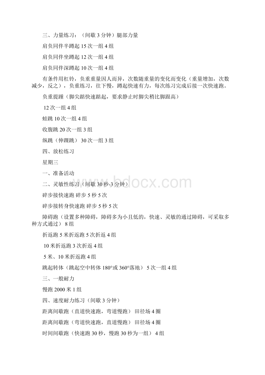 高中体育特长生身体素质训练计划.docx_第2页