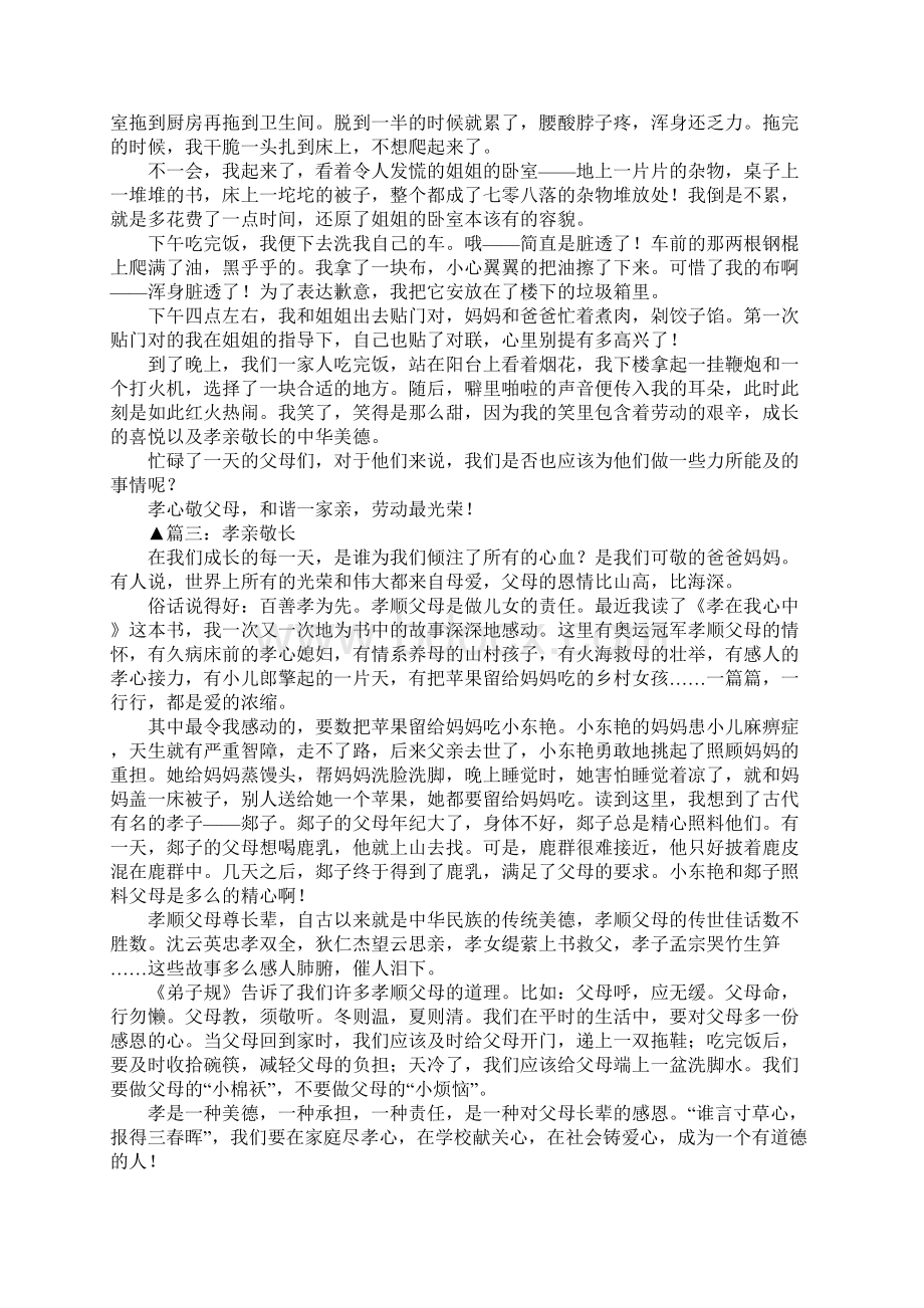 孝亲敬老作文Word格式文档下载.docx_第2页