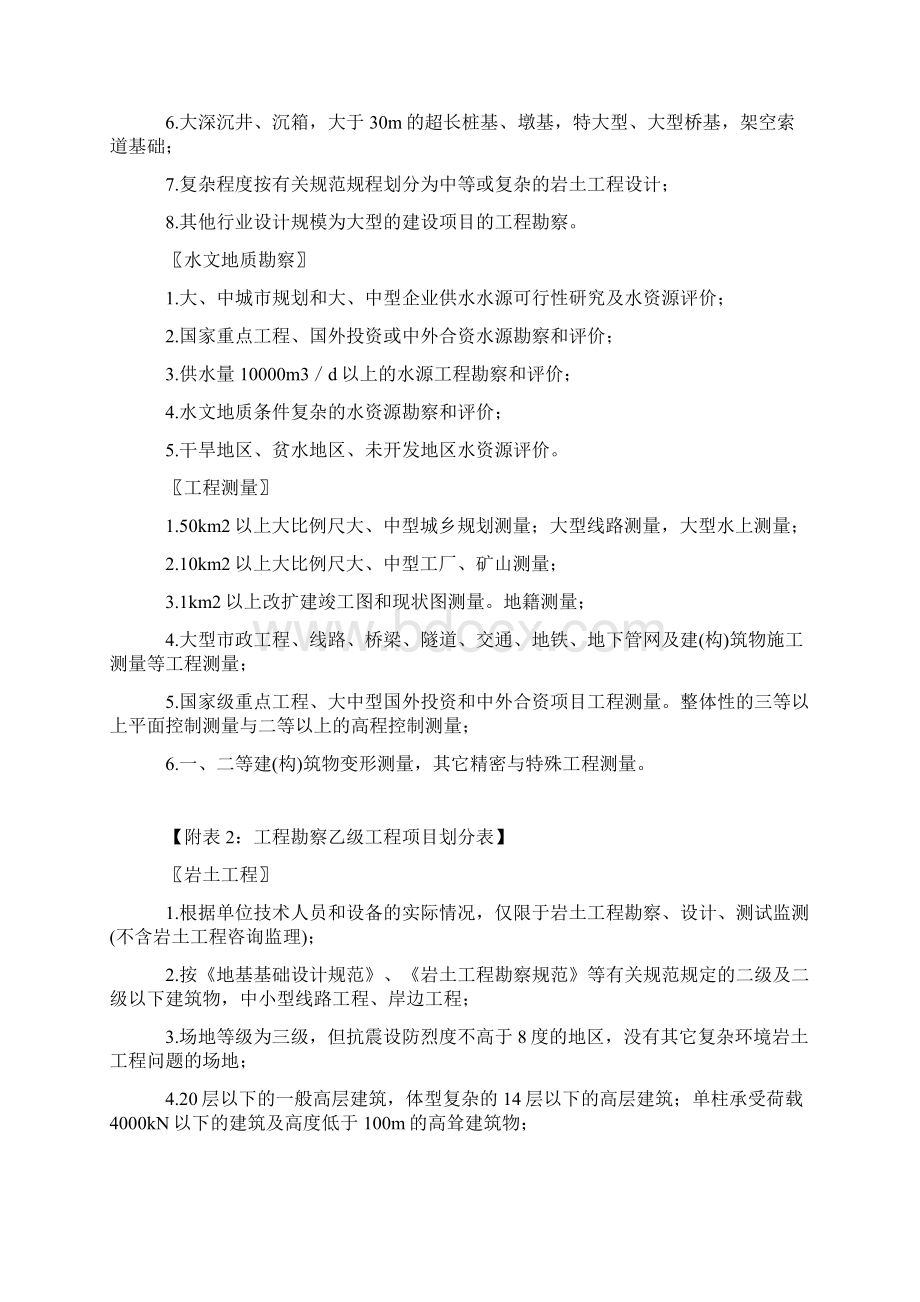 工程勘察设计证书按资质等级可承担任务范围.docx_第2页