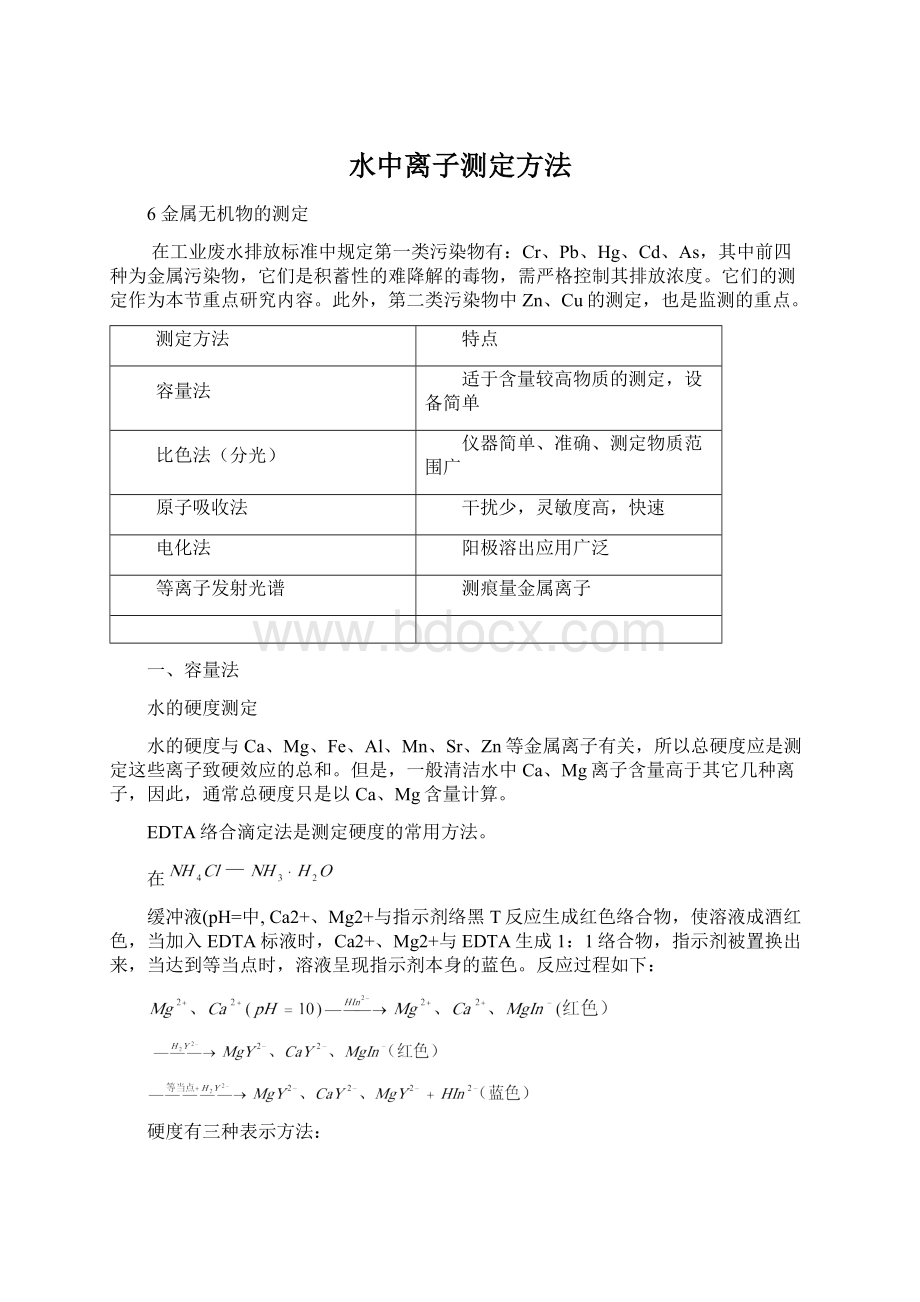 水中离子测定方法Word格式文档下载.docx