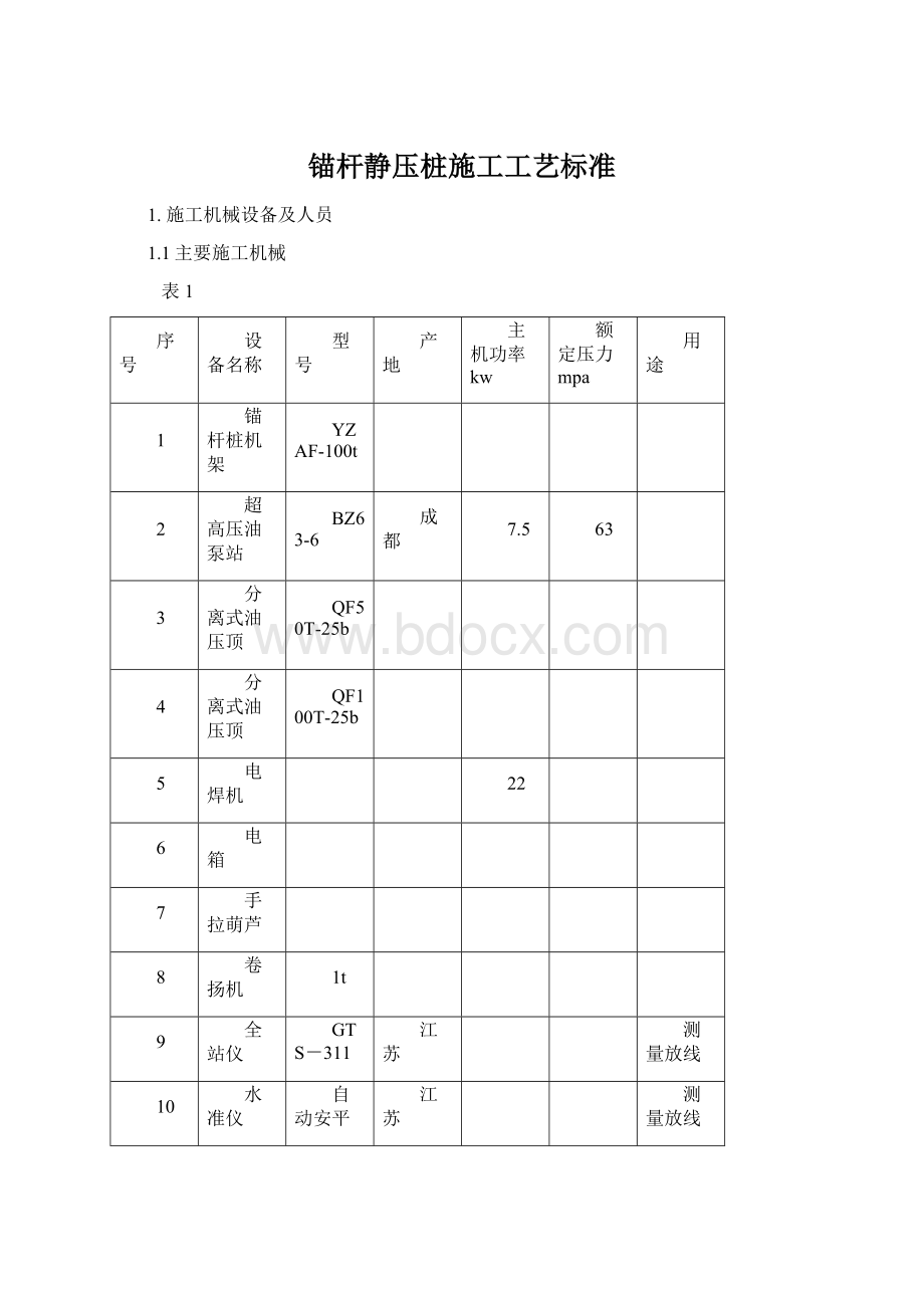 锚杆静压桩施工工艺标准.docx_第1页