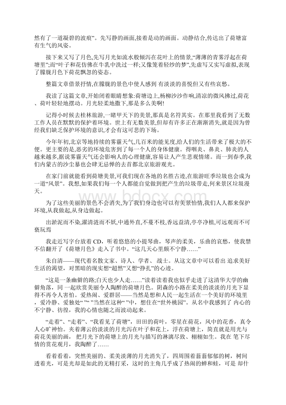 高中生的荷塘月色读后感文档格式.docx_第2页