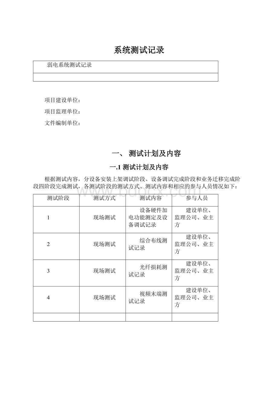 系统测试记录Word格式文档下载.docx