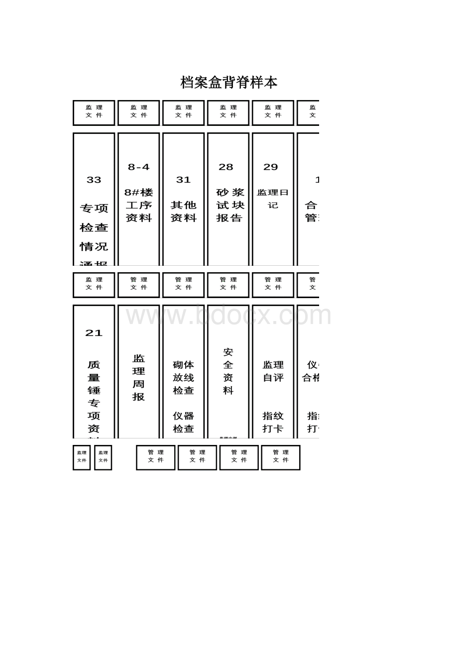 档案盒背脊样本Word文件下载.docx