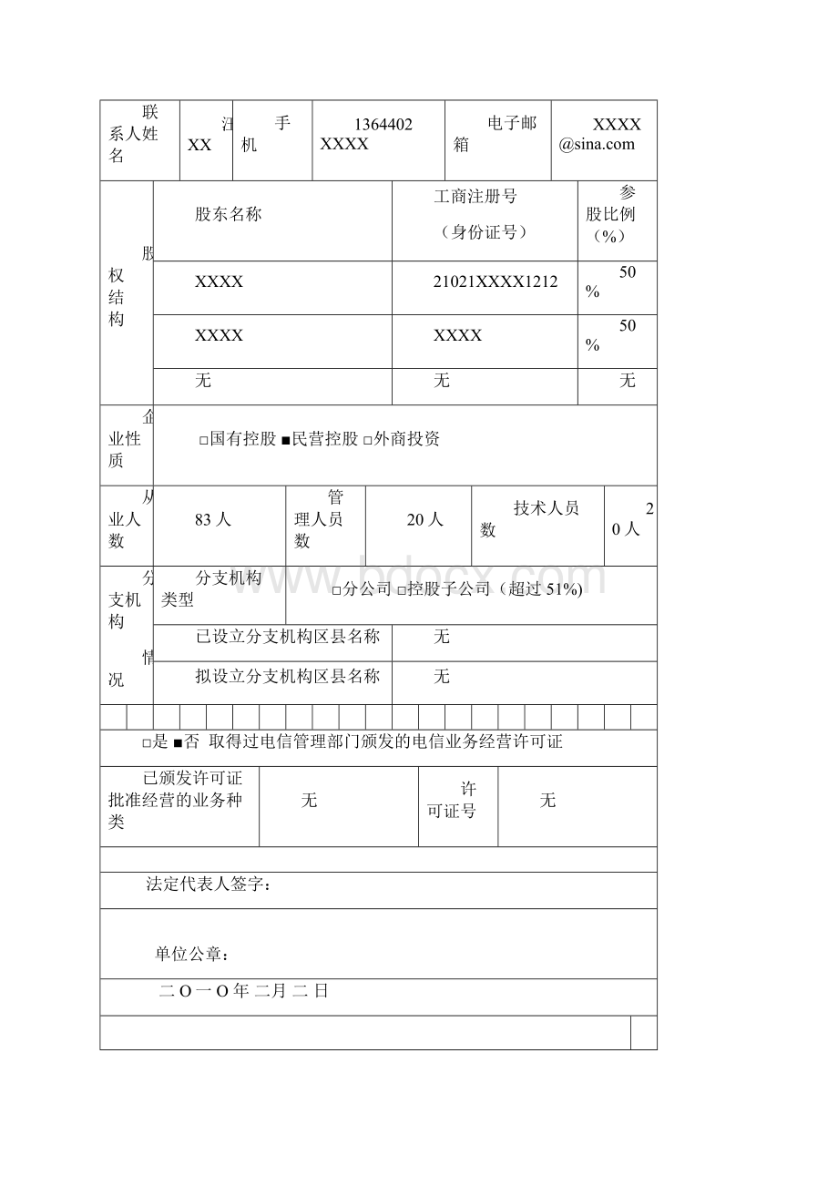 增值电信业务经营许可证申请材料范本.docx_第3页