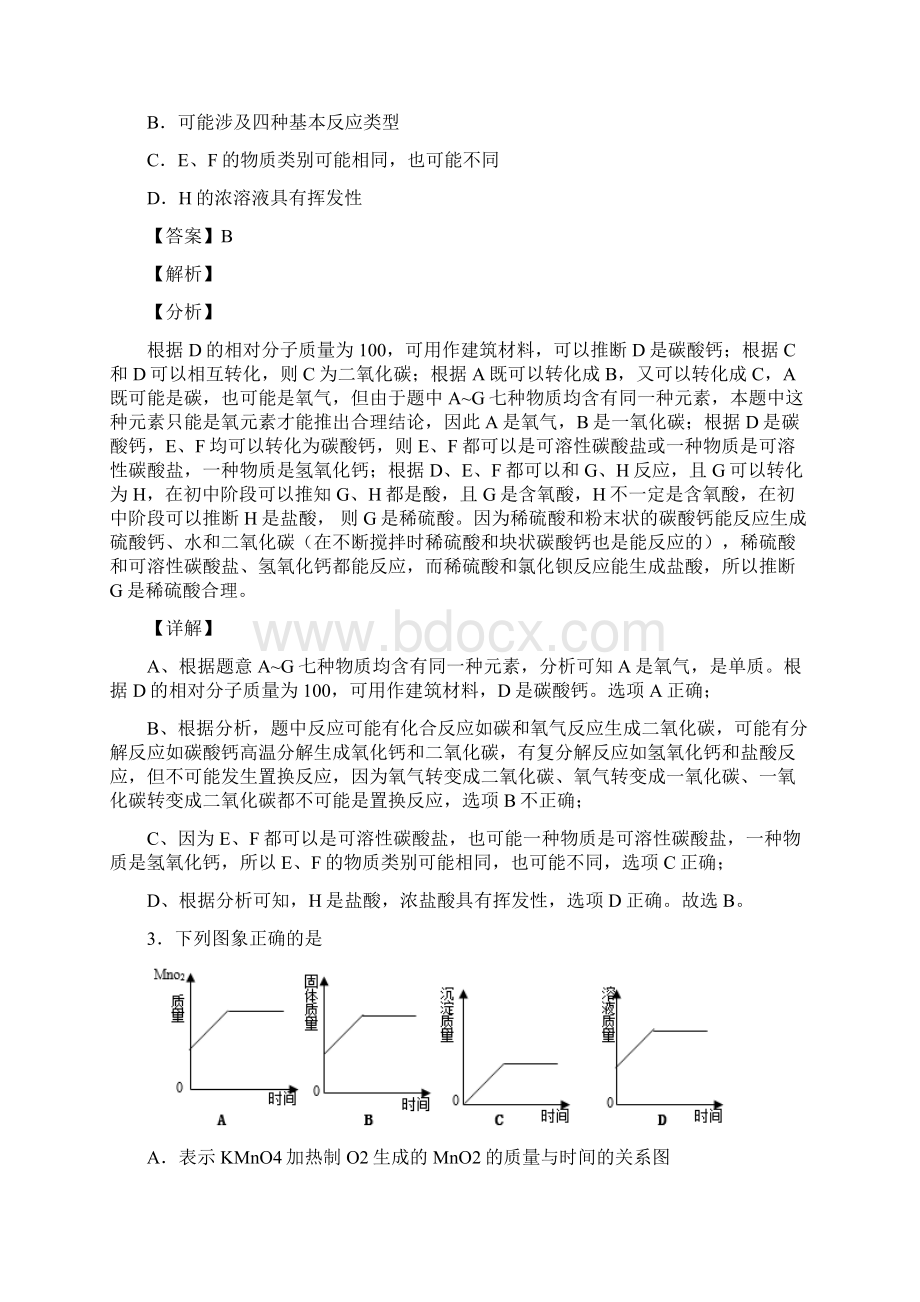 上海松江二中集团初级中学初三化学中考二模试题和答案.docx_第2页