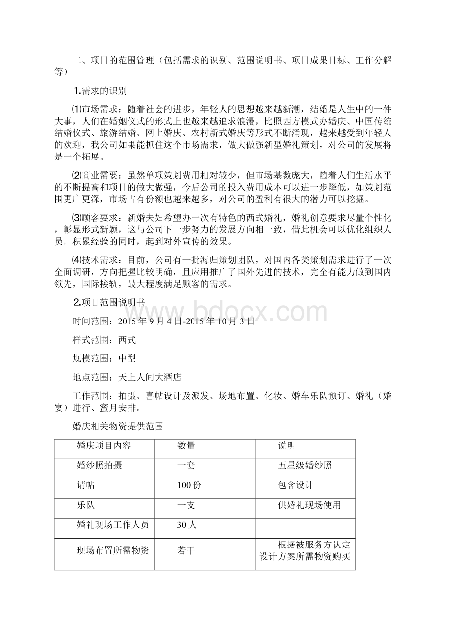 428婚礼策划项目管理设计方案Word文档格式.docx_第3页