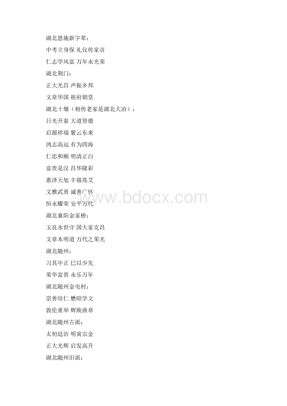 金氏字辈排行诗句.docx_第3页