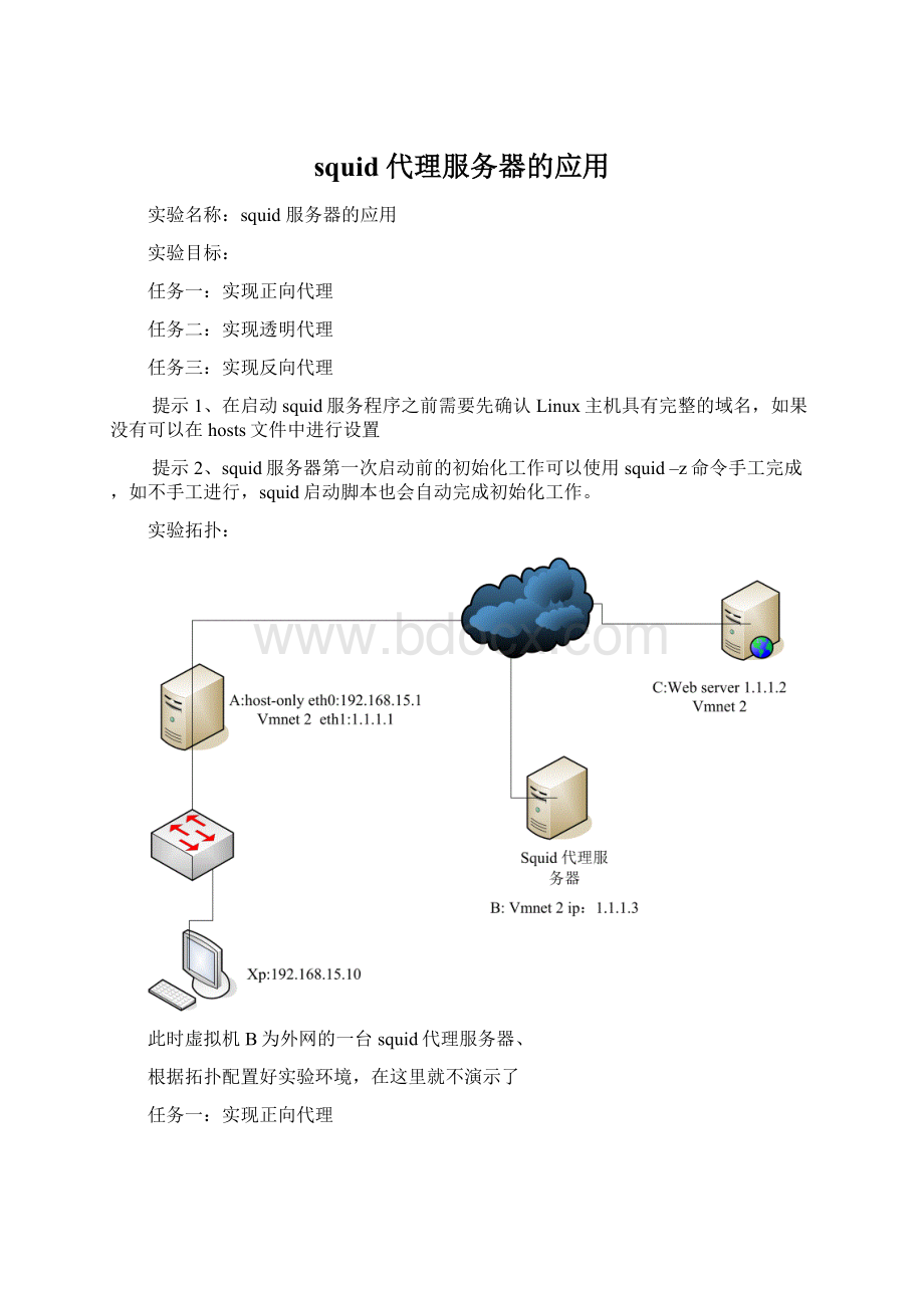 squid 代理服务器的应用.docx