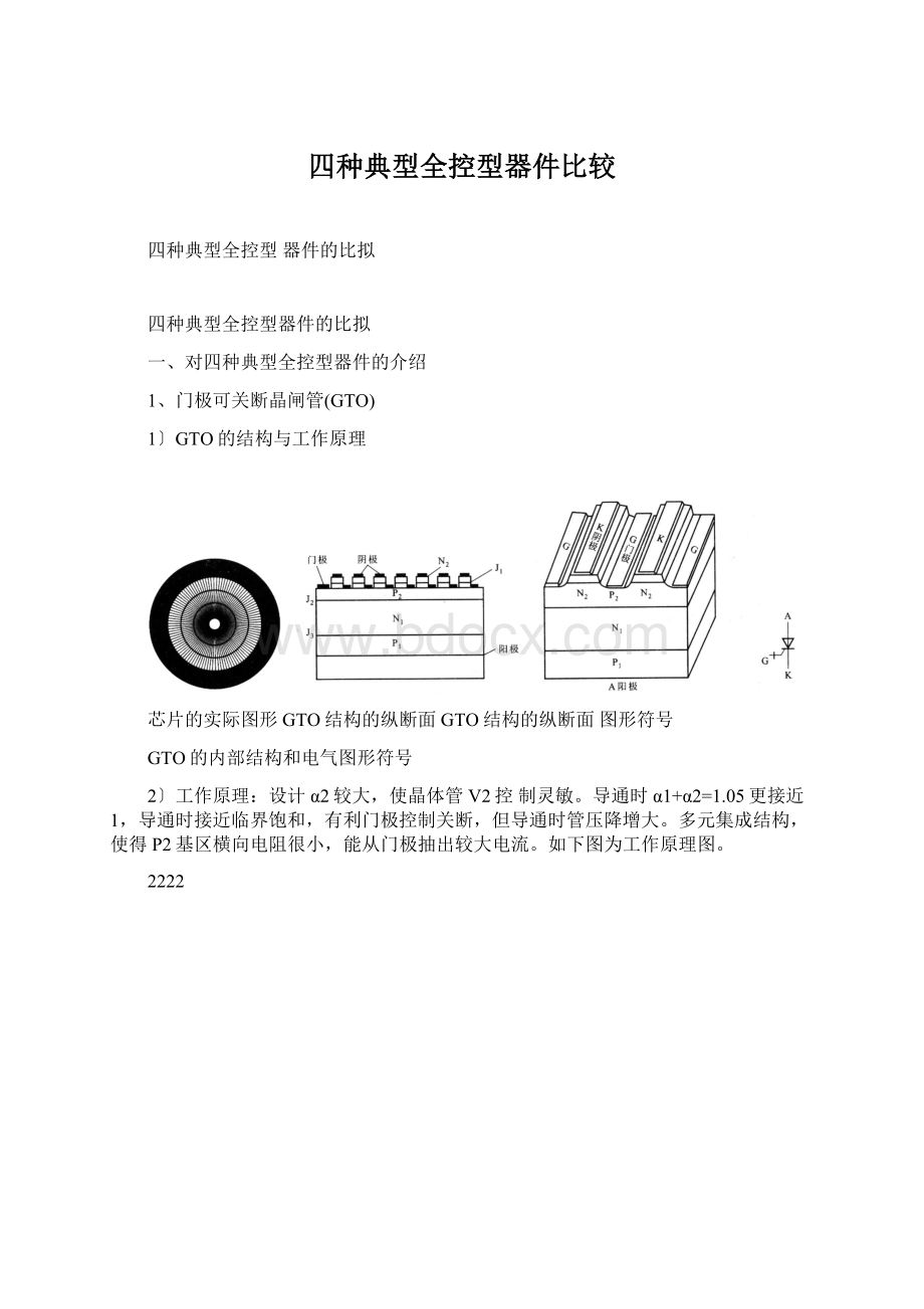 四种典型全控型器件比较Word文档格式.docx