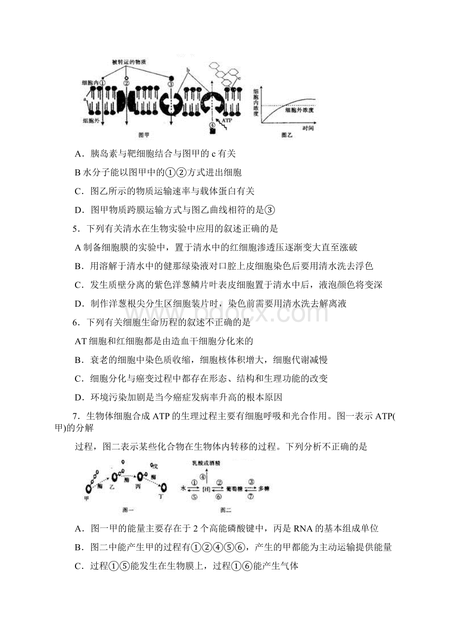 豫晋冀三省届高三上学期第三次调研考试生物试题 Word版含答案汇总.docx_第2页