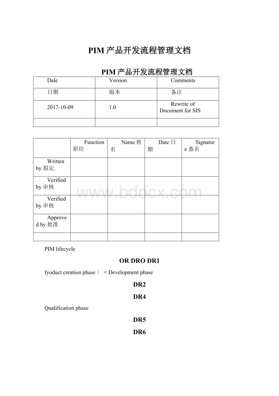 PIM产品开发流程管理文档.docx_第1页