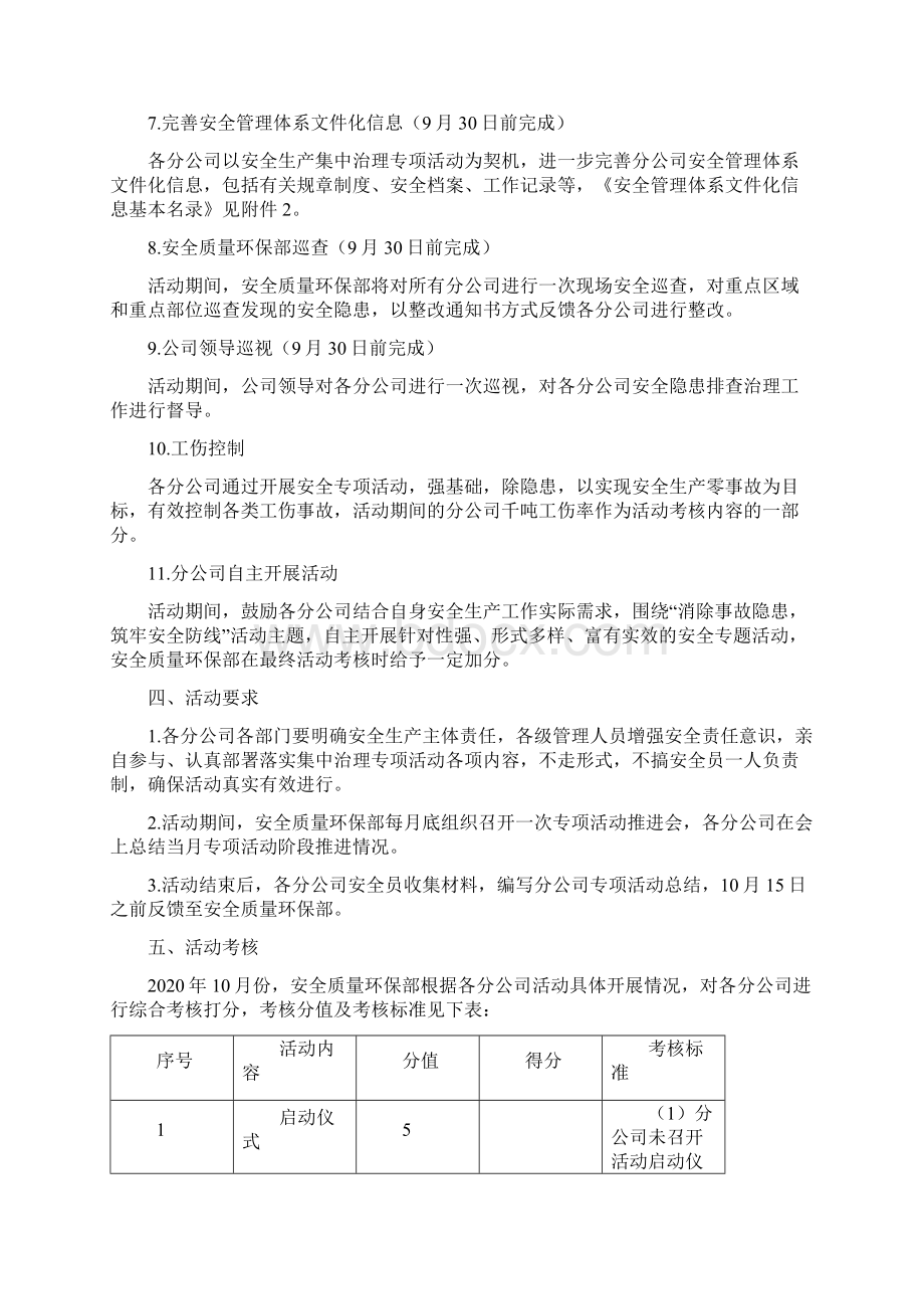 安全生产集中治理专项活动方案Word文档下载推荐.docx_第3页