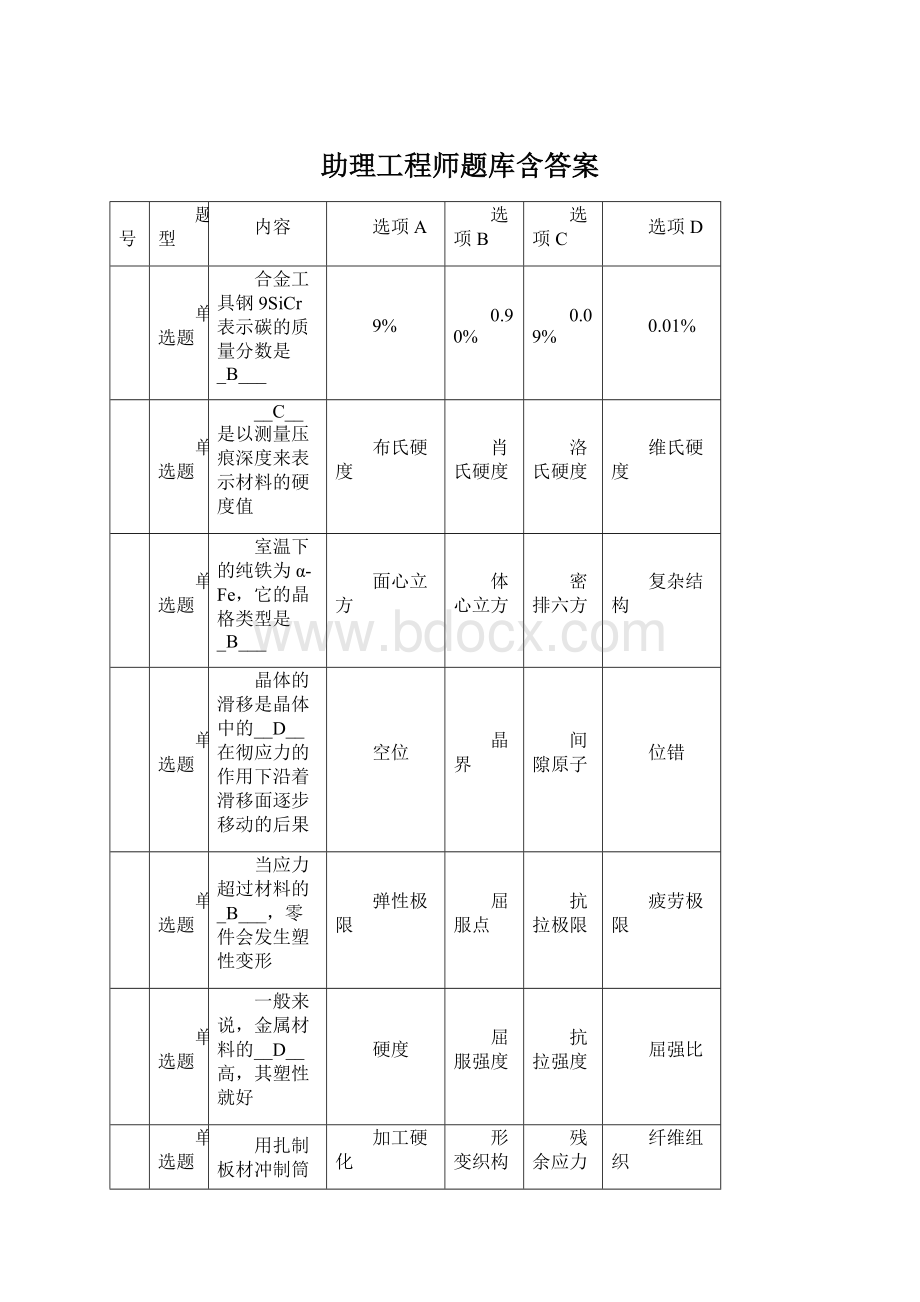 助理工程师题库含答案Word格式文档下载.docx