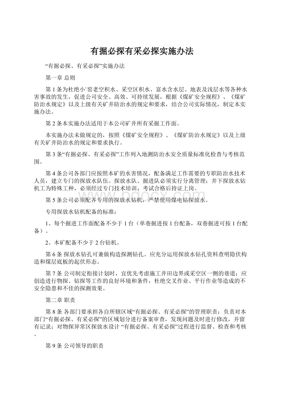 有掘必探有采必探实施办法.docx