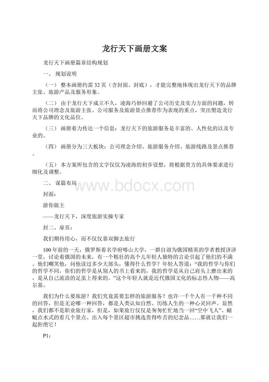 龙行天下画册文案Word格式文档下载.docx